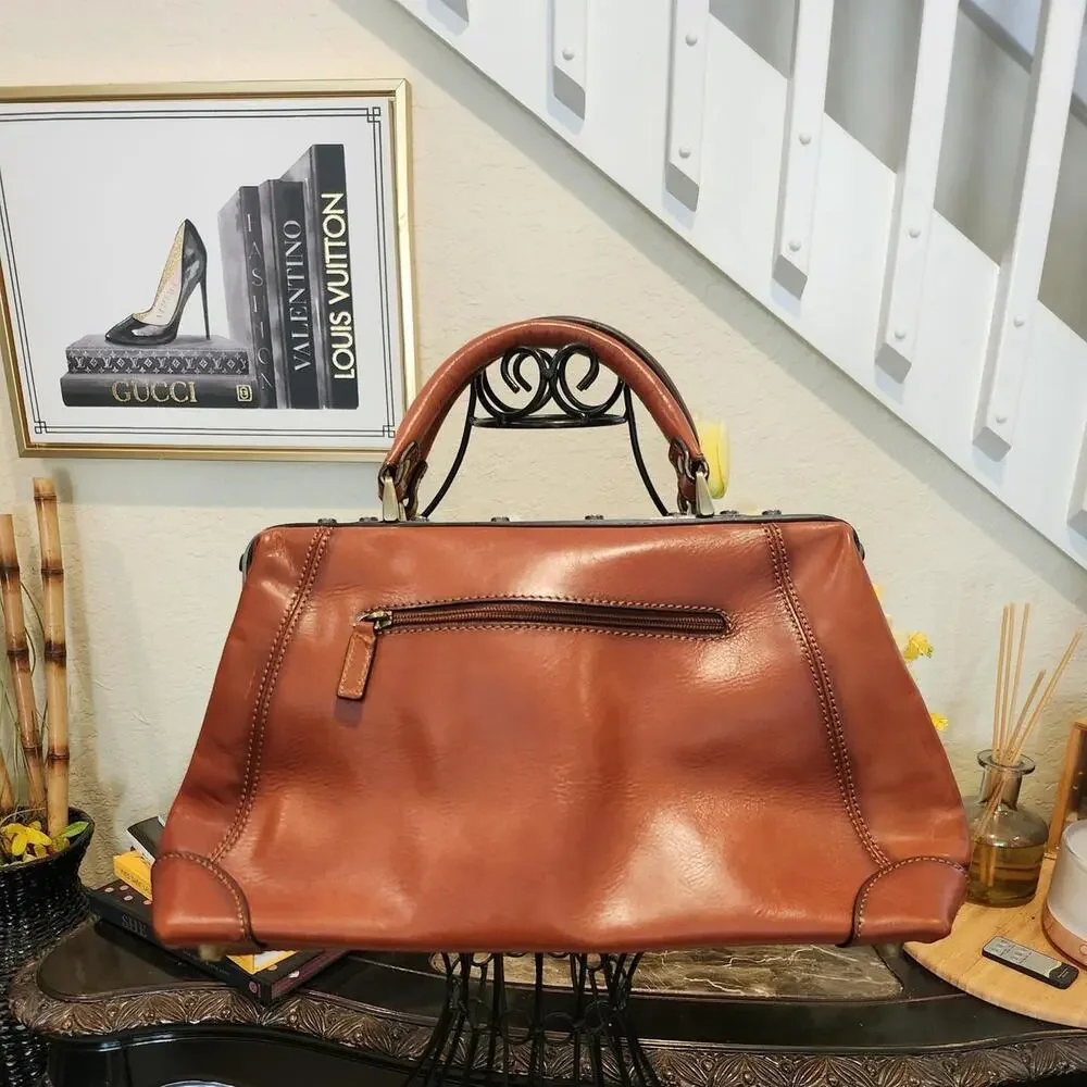 Banuce Italian Full Grain Leather Doctor Bag NEW